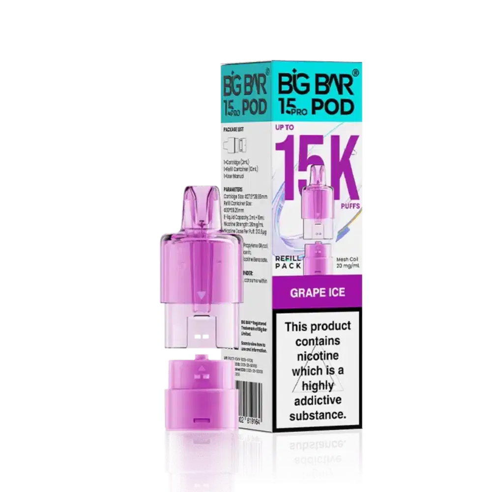 Big Bar Pro 15k Pods Pack of 5 Grape Ice