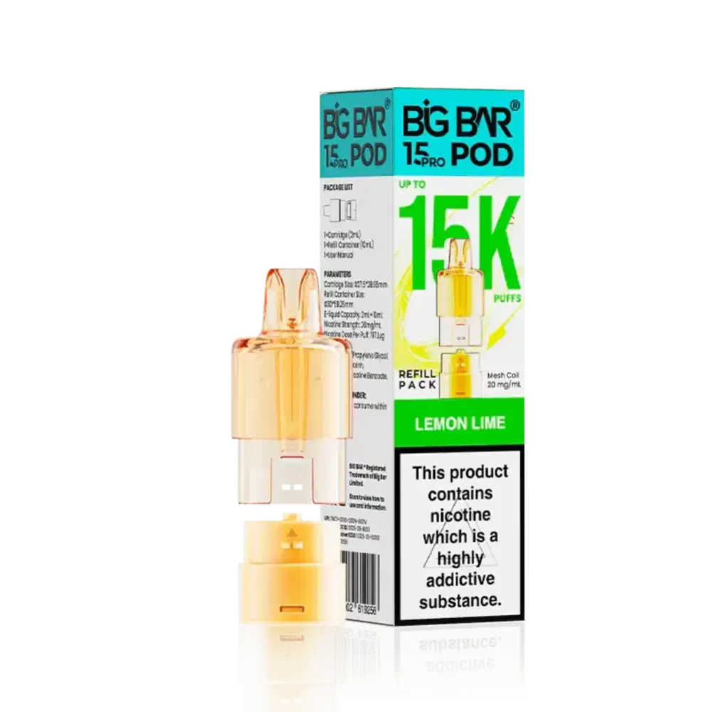 Big Bar Pro 15k Pods Pack of 5 Lemon Lime