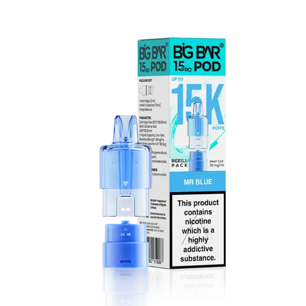 Big Bar Pro 15k Pods Pack of 5 Mr Blue