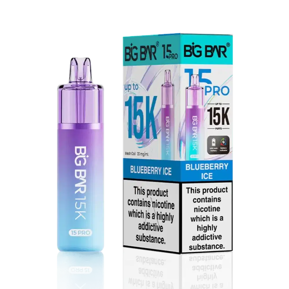 Big Bar Pro 15k Vape Kit Box of 5 Blueberry Ice