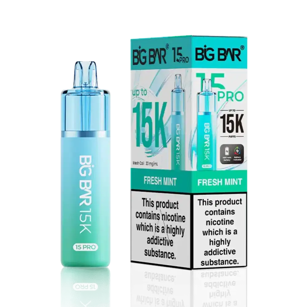 Big Bar Pro 15k Vape Kit Box of 5 Fizzy Mint