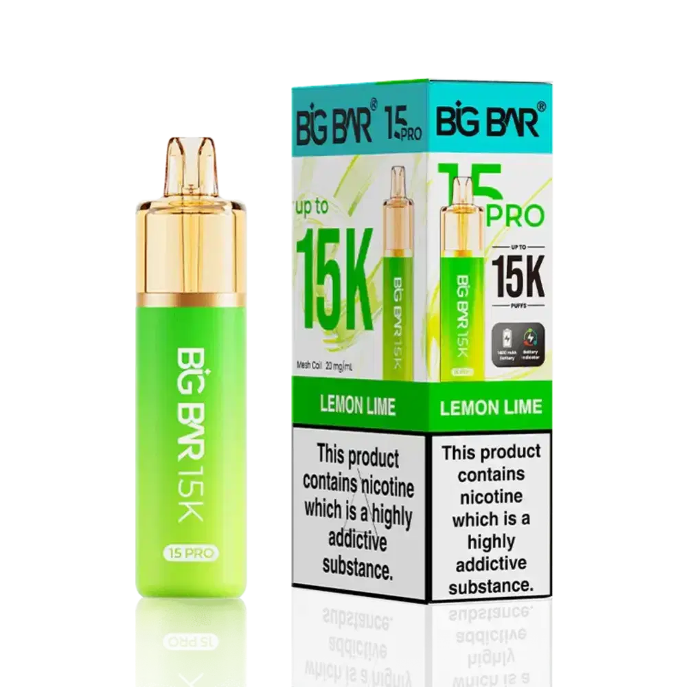 Big Bar Pro 15k Vape Kit Box of 5 Lemon Lime