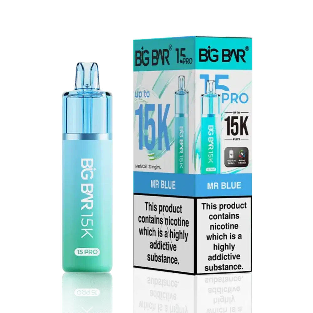 Big Bar Pro 15k Vape Kit Box of 5 Mr Blue