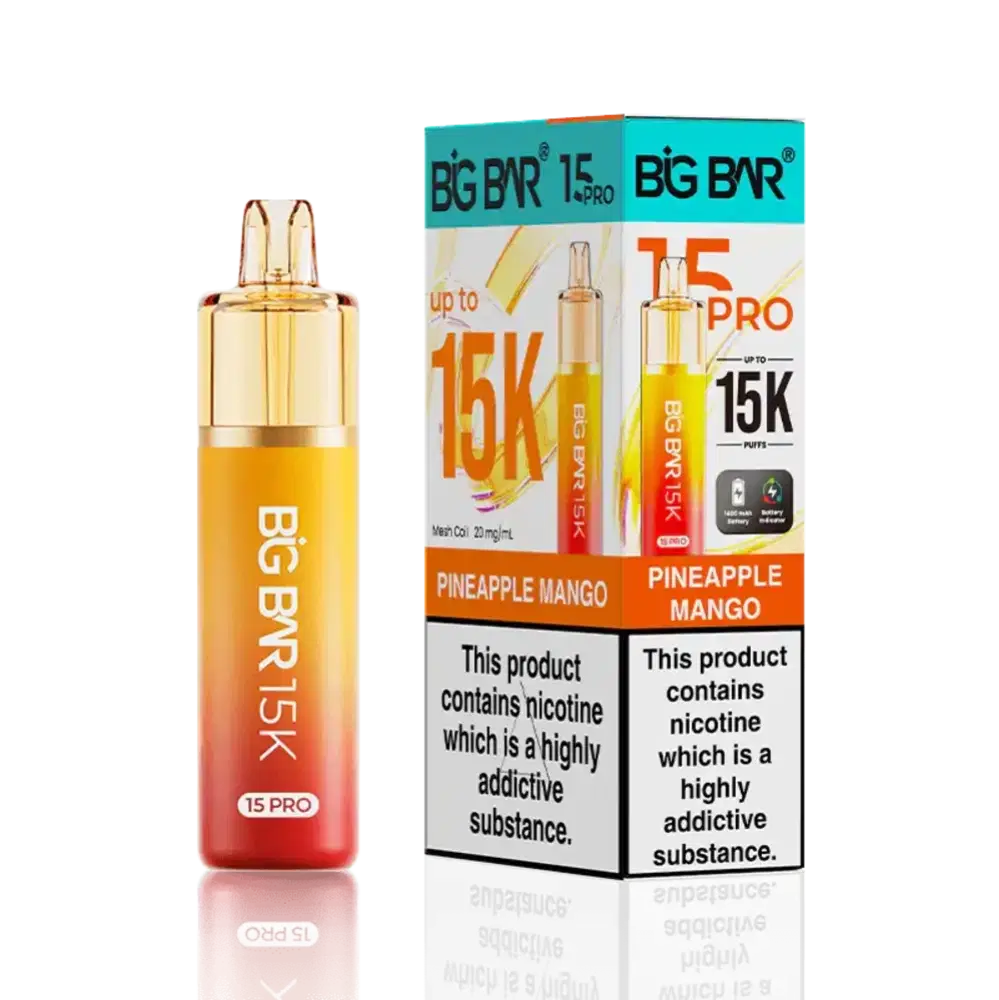 Big Bar Pro 15k Vape Kit Box of 5 Pineapple Mango
