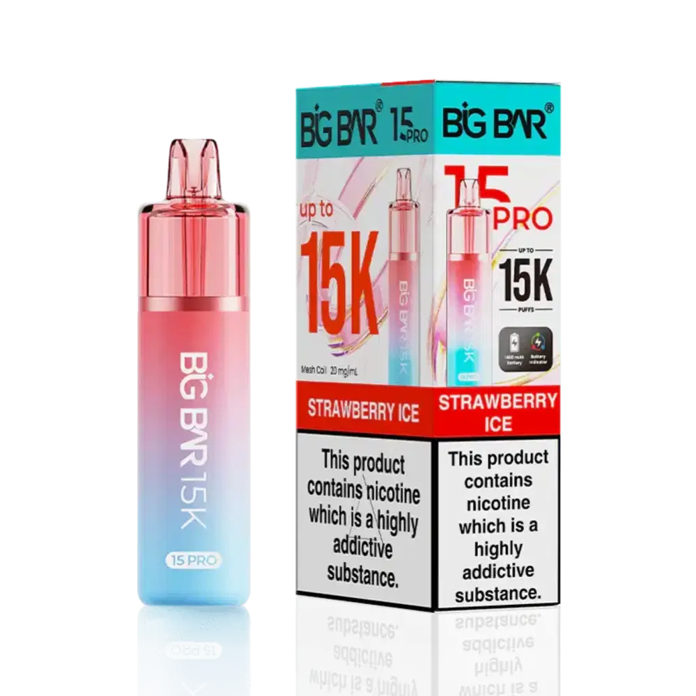 Big Bar Pro 15k Vape Kit Box of 5 Strawberry Ice