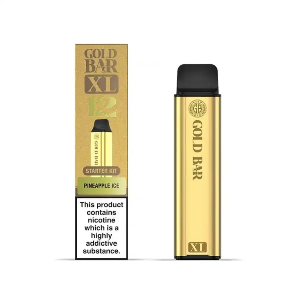 Gold Bar XL 10k Vape Kit Box of 5 Pineapple Ice