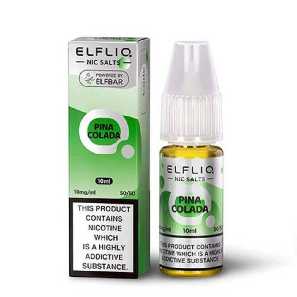 Elf Bar Elfliq Nic Salt E-Liquids 10ml Box of 10 Pina Colada 10mg