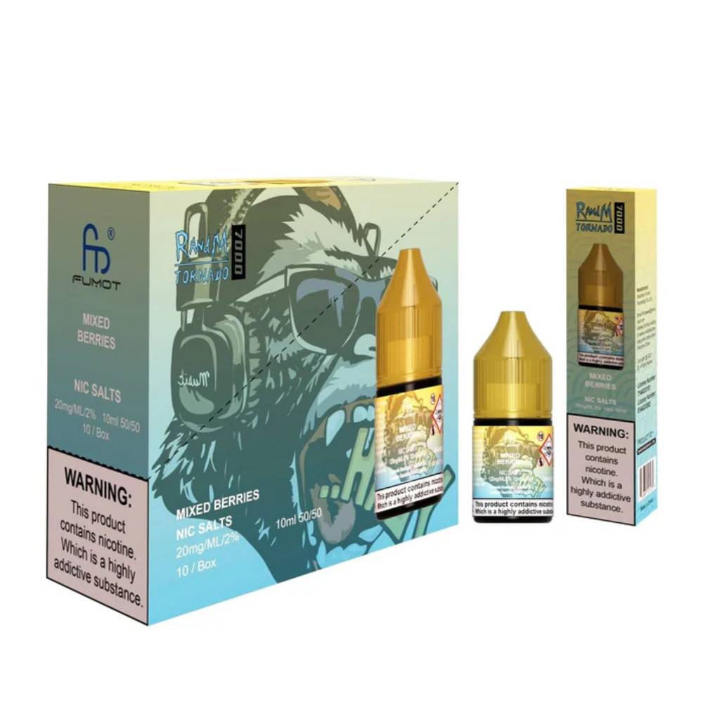 RandM 7000 Nic Salts E-Liquids 10ml Box of 10 Mixed Berries