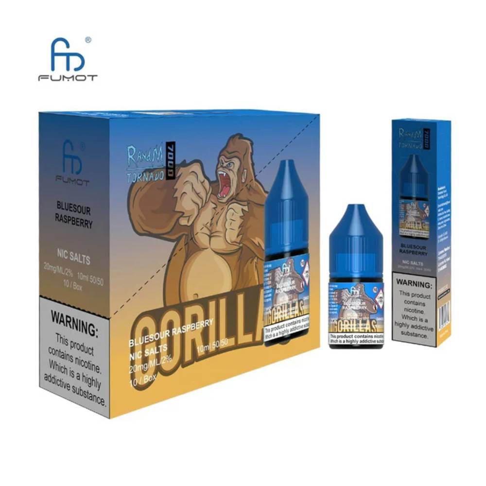 RandM 7000 Nic Salts E-Liquids 10ml Box of 10 Blue Sour Raspberry