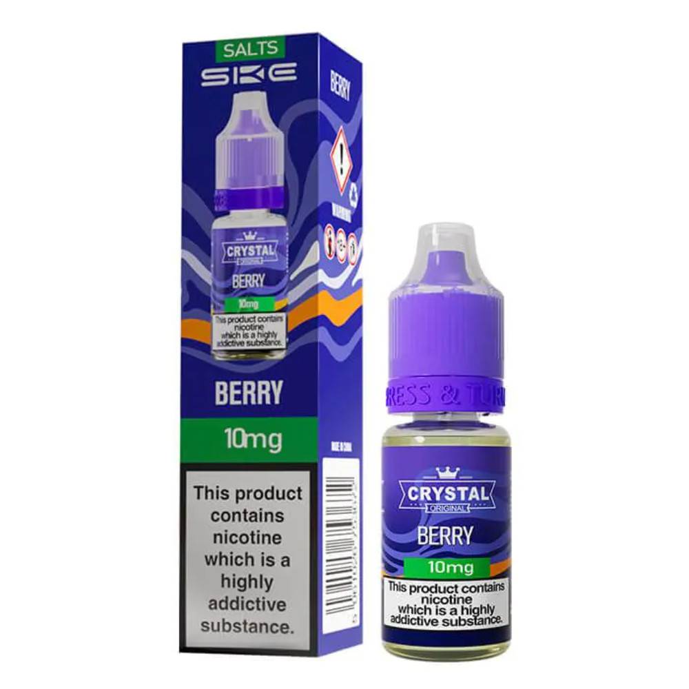 Ske Crystal Nic Salts E-Liquids 10ml Box of 10 Berry 10mg