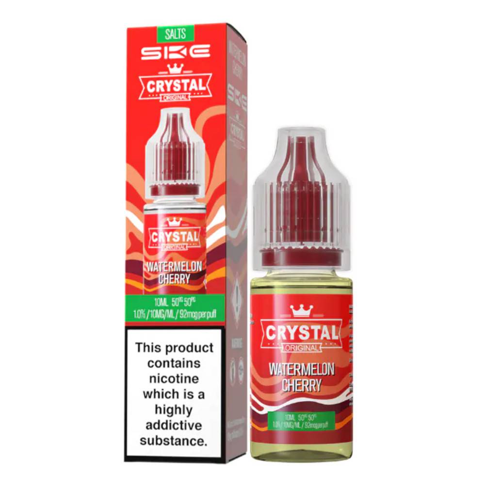 Ske Crystal Nic Salts E-Liquids 10ml Box of 10 Watermelon Cherry 20mg