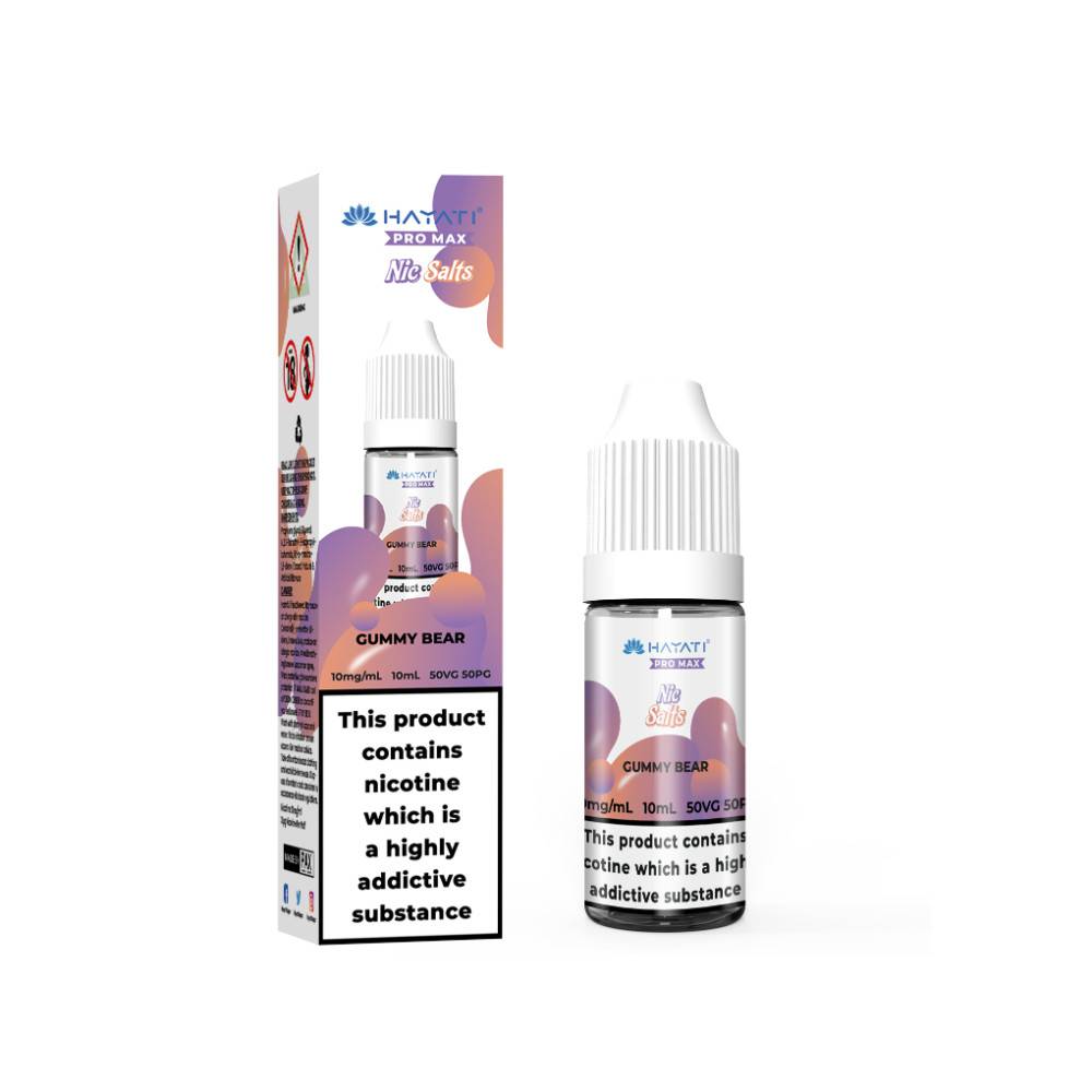 Hayati Pro Max Nic Salts E-Liquids 10ml Box of 10 Gummy Bear 10mg