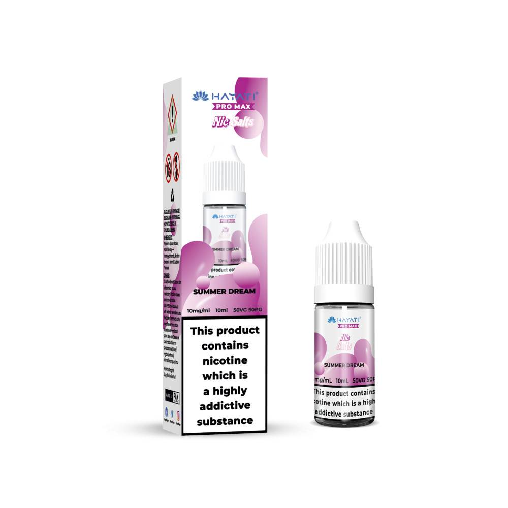 Hayati Pro Max Nic Salts E-Liquids 10ml Box of 10 Summer Dream 10mg