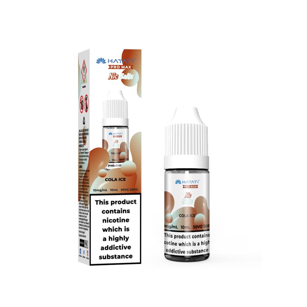 Hayati Pro Max Nic Salts E-Liquids 10ml Box of 10 Cola Ice 20mg