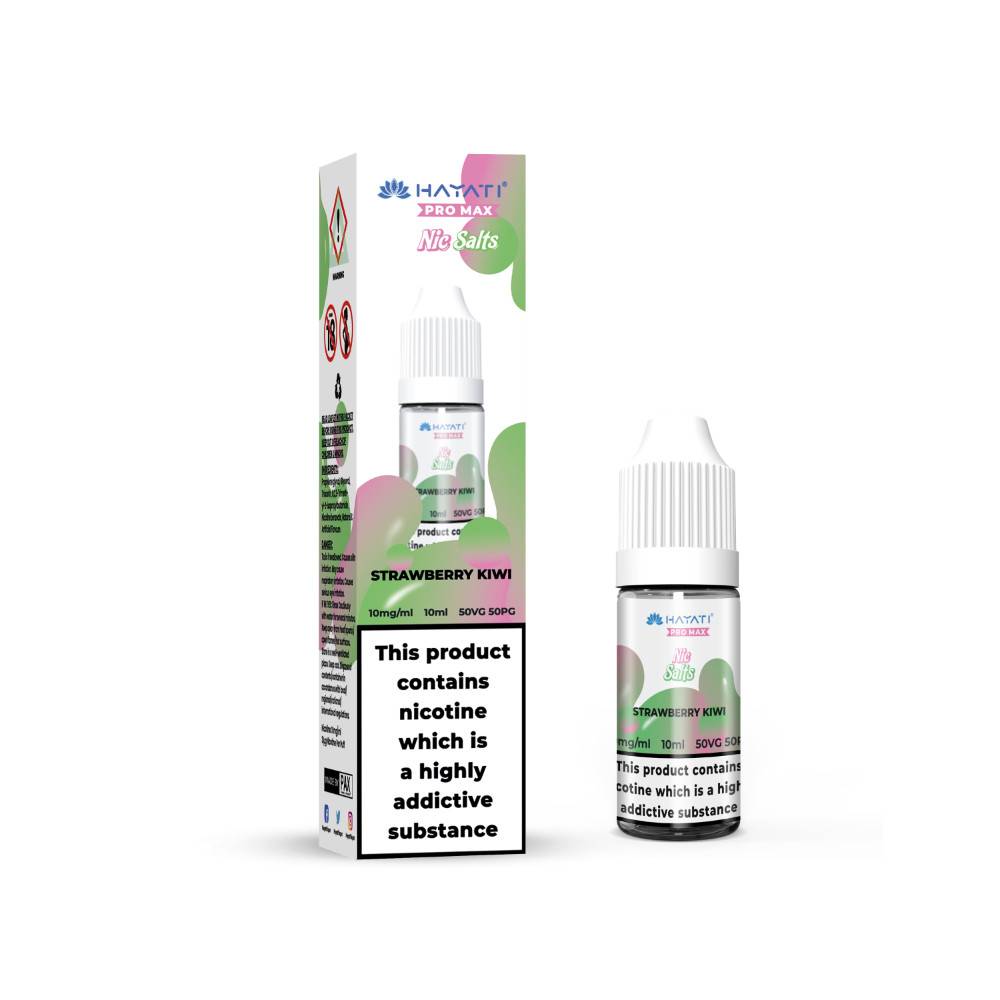 Hayati Pro Max Nic Salts E-Liquids 10ml Box of 10 Strawberry Kiwi 20mg