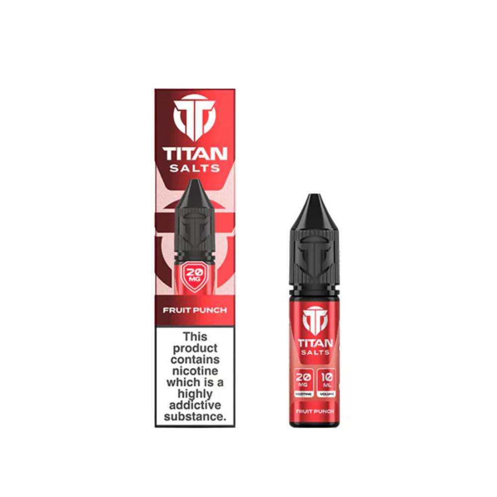 Titan Nic Salts e liquids 10ml Box of 10 Fruit Punch 20mg