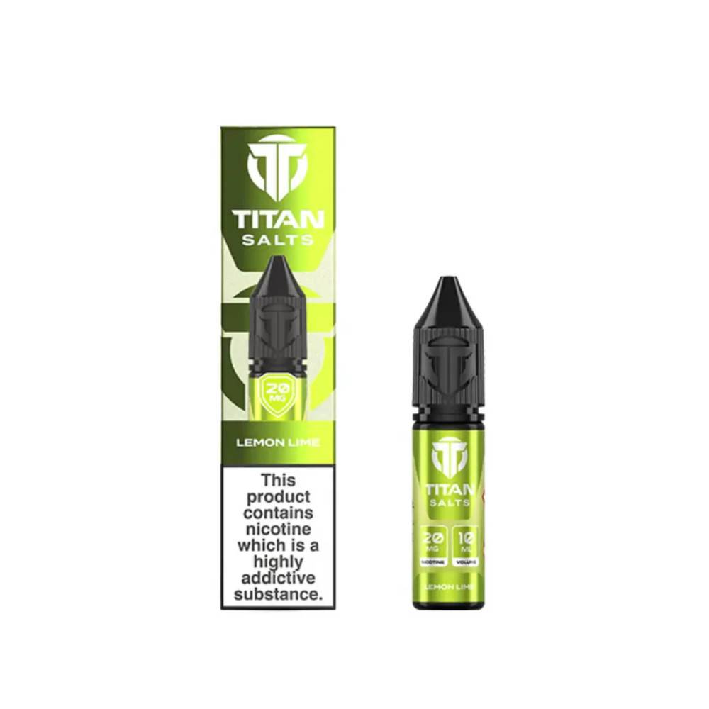 Titan Nic Salts e liquids 10ml Box of 10 Lemon Lime 10mg