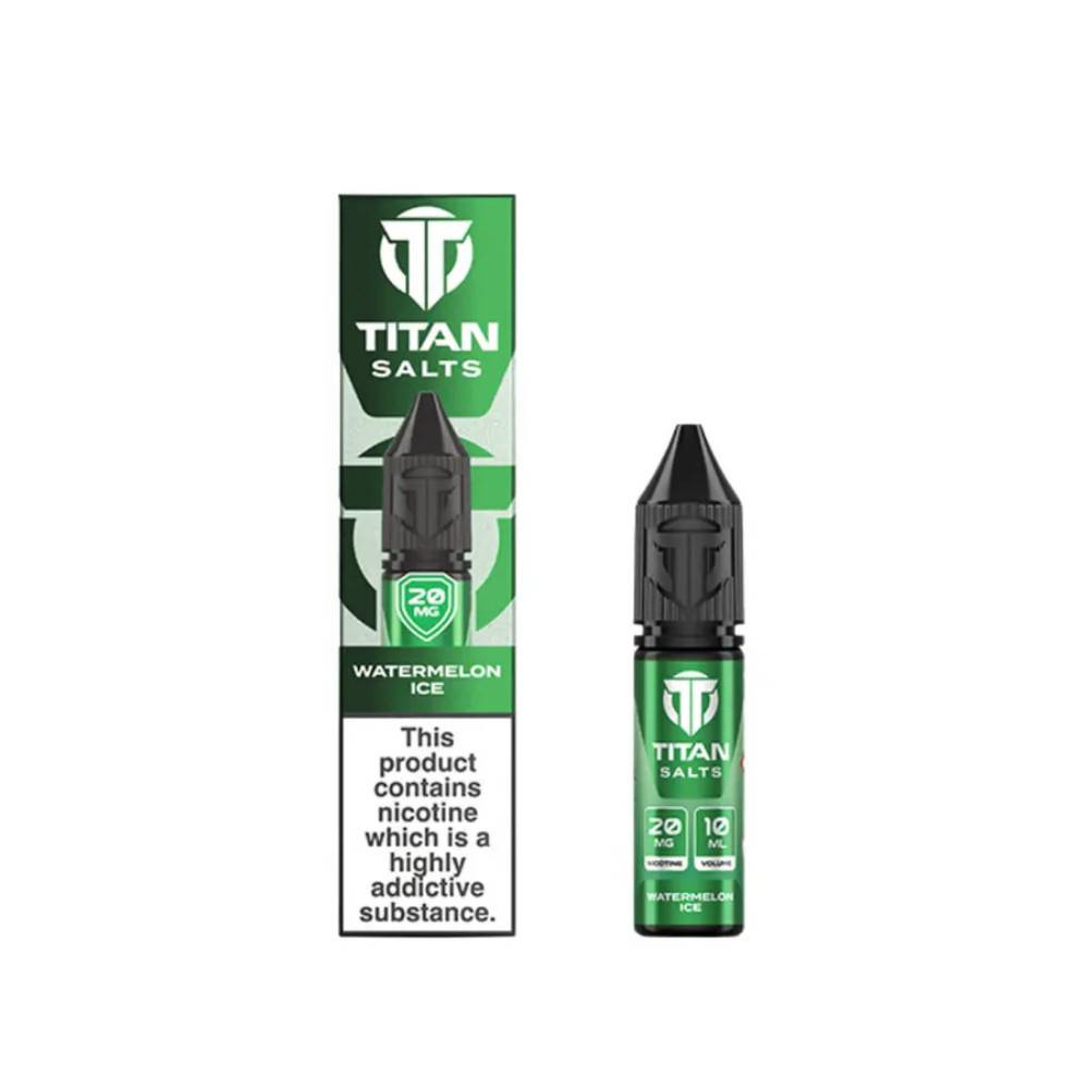 Titan Nic Salts e liquids 10ml Box of 10 Watermelon Ice 10mg