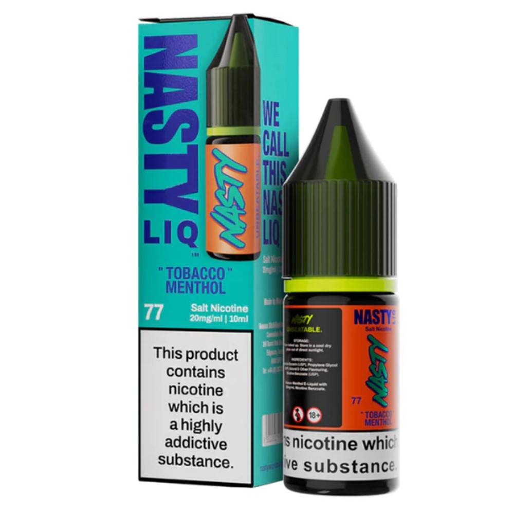 Nasty Liq Nic Salts e liquids 10ml Box of 10 Tobacco Menthol 10mg