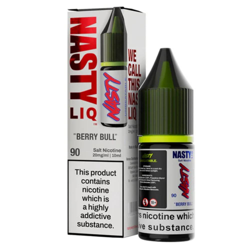 Nasty Liq Nic Salts e liquids 10ml Box of 10 Berry Bull 10mg