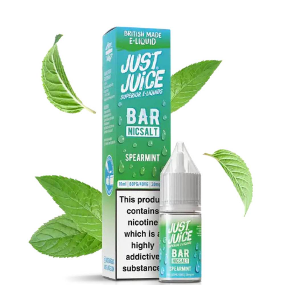 Just Juice Bar Nic Salts e liquids 10ml Box of 10 Spearmint 20mg