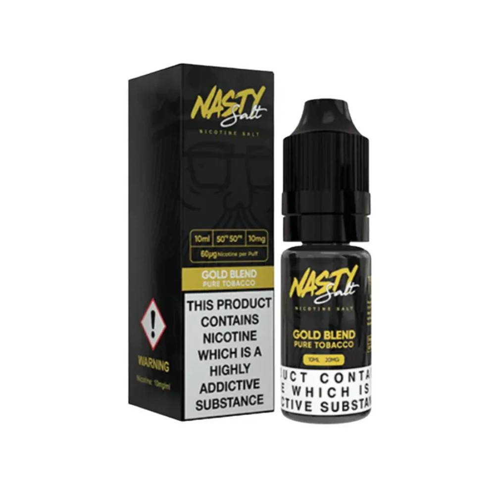 Nasty Juice Nic Salts e liquids 10ml Box of 10 Gold Blend 20mg