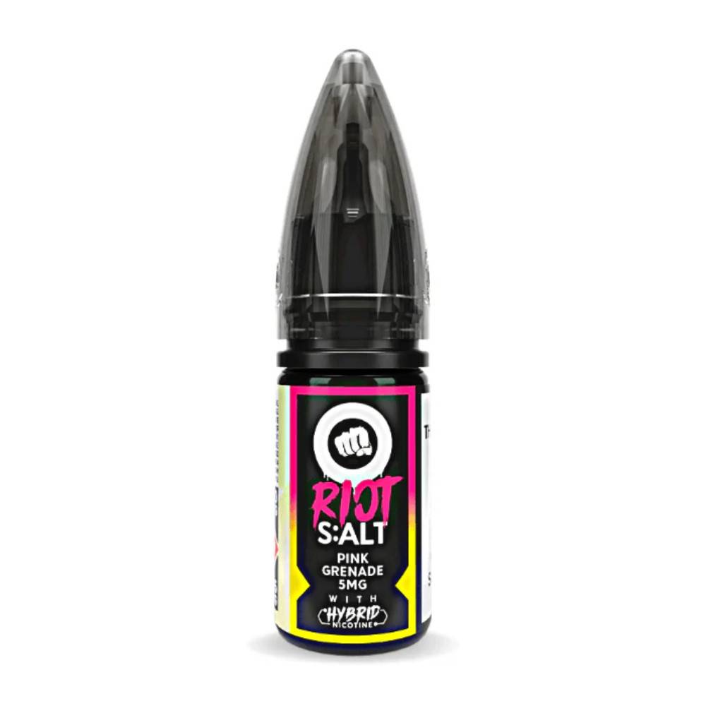 Riot Squad Nic Salt e liquids 10ml Box of 10 Pink Grenade 10mg