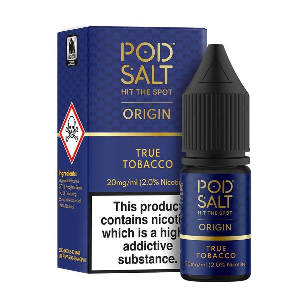 Pod Salt Origin Nic Salts e liquids 10ml Box of 5