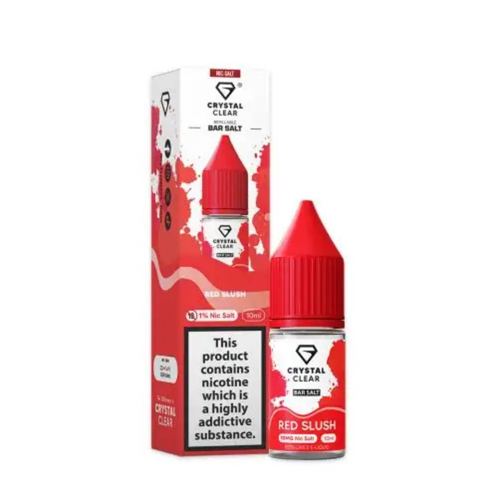Crystal Clear Nic Salts e liquids 10ml Box of 10 Red Slush 10mg