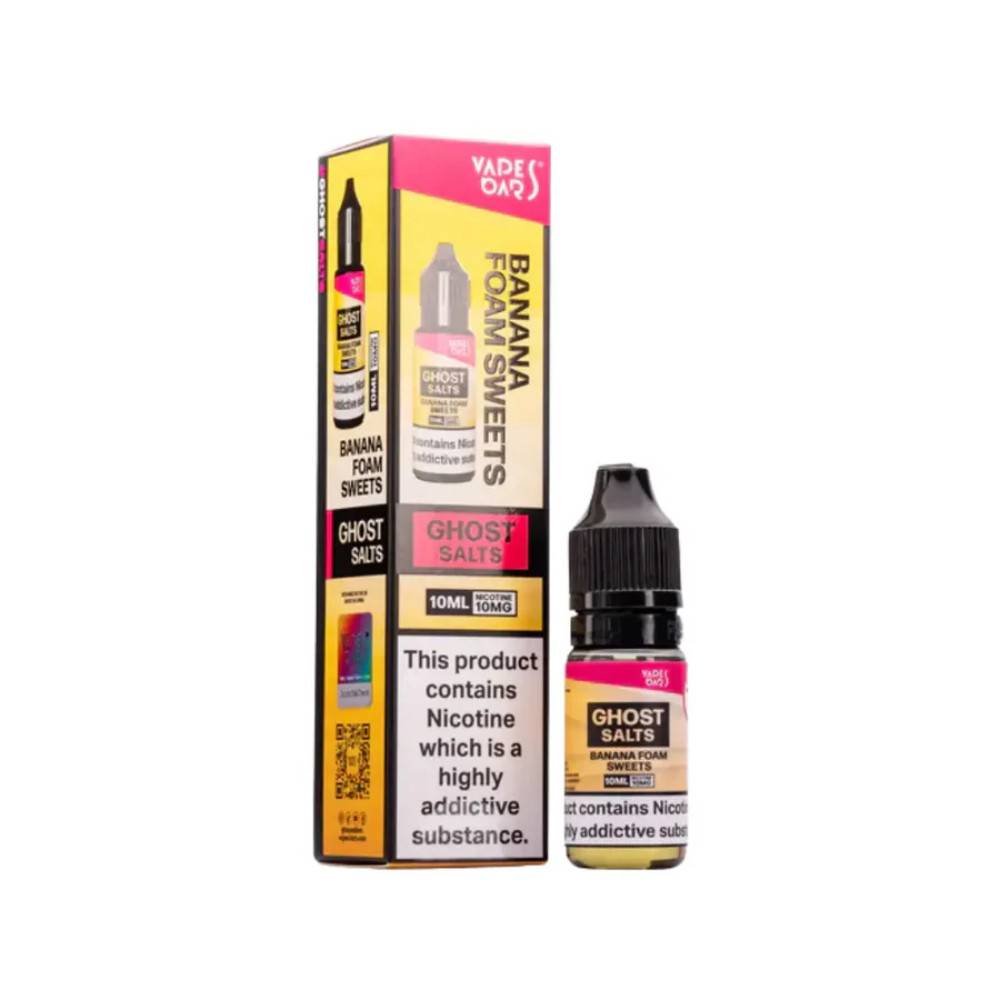 Ghost 3500 Nic Salts e liquids 10ml Box of 10 Banana Foam Sweets 10mg