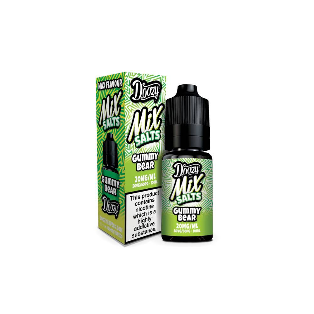Doozy Mix Nic Salts 10ml e liquids 10ml Box of 10 Gummy Bear 10mg