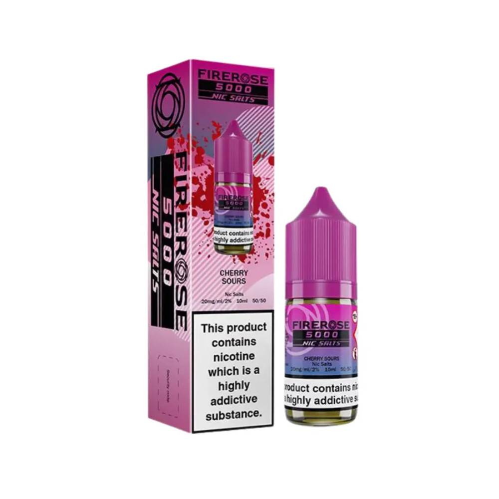 Firerose 5000 Nic Salts e liquids 10ml Box of 10 Cherry Sours 20mg