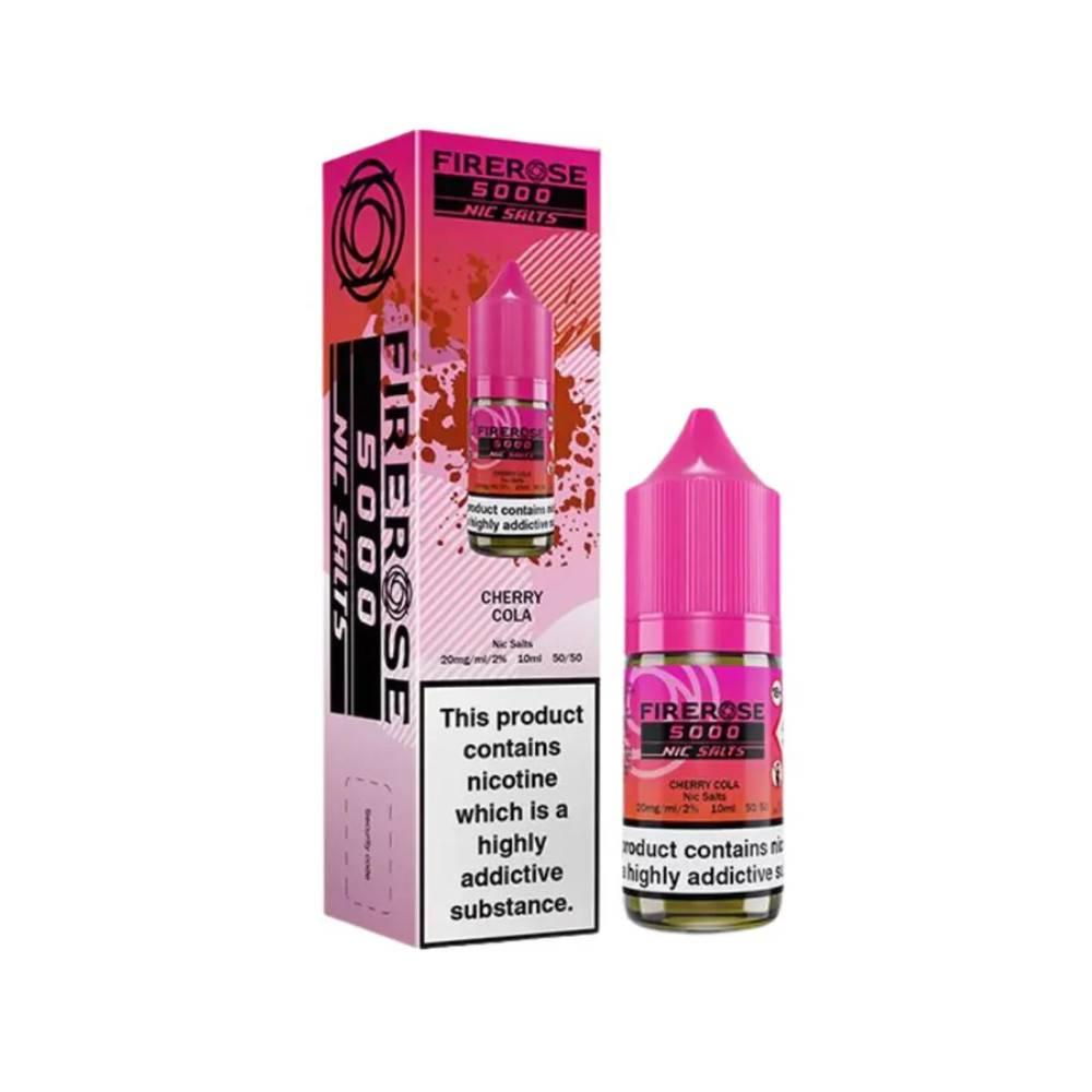 Firerose 5000 Nic Salts e liquids 10ml Box of 10 Cherry Cola 20mg
