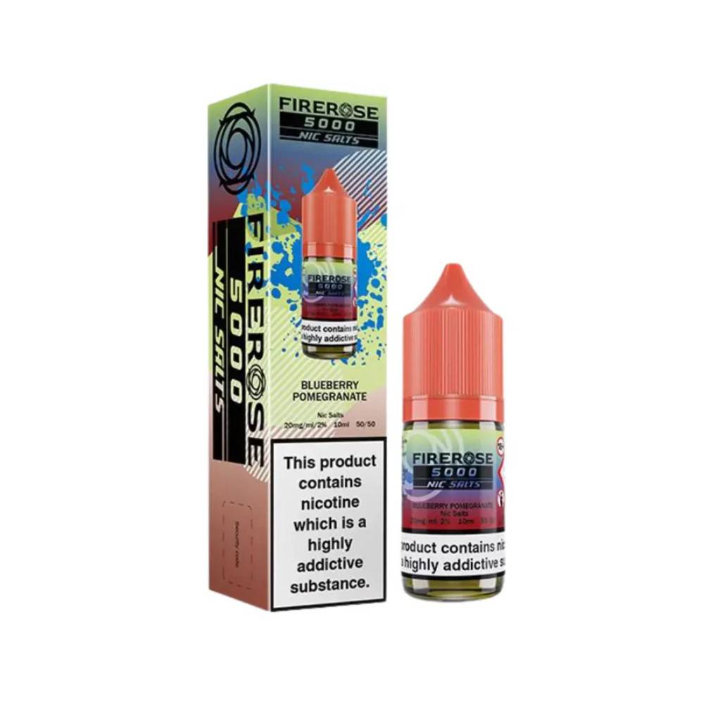 Firerose 5000 Nic Salts e liquids 10ml Box of 10 Blueberry Pomegranate 20mg