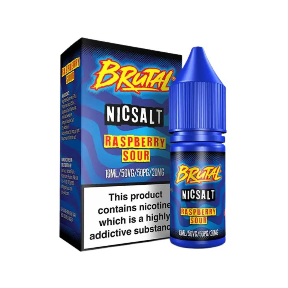Just Juice Brutal Nic Salts e liquids 10ml Box of 5 Raspberry Sour 10mg