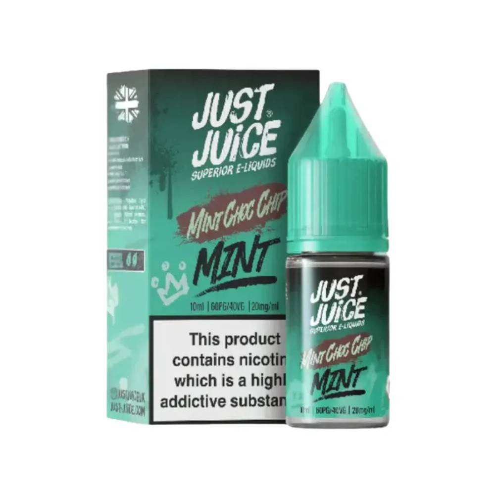 Just Juice Mint Nic Salts e liquids 10ml Box of 5 Mint Choco Chips 20mg