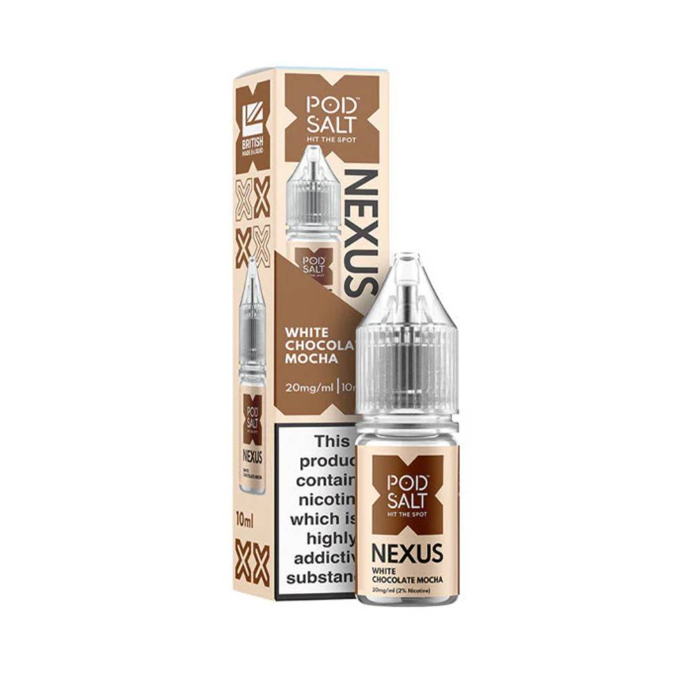 Pod Salt Nexus e liquids 10ml Box of 10 White Chcolate Mocha 10mg