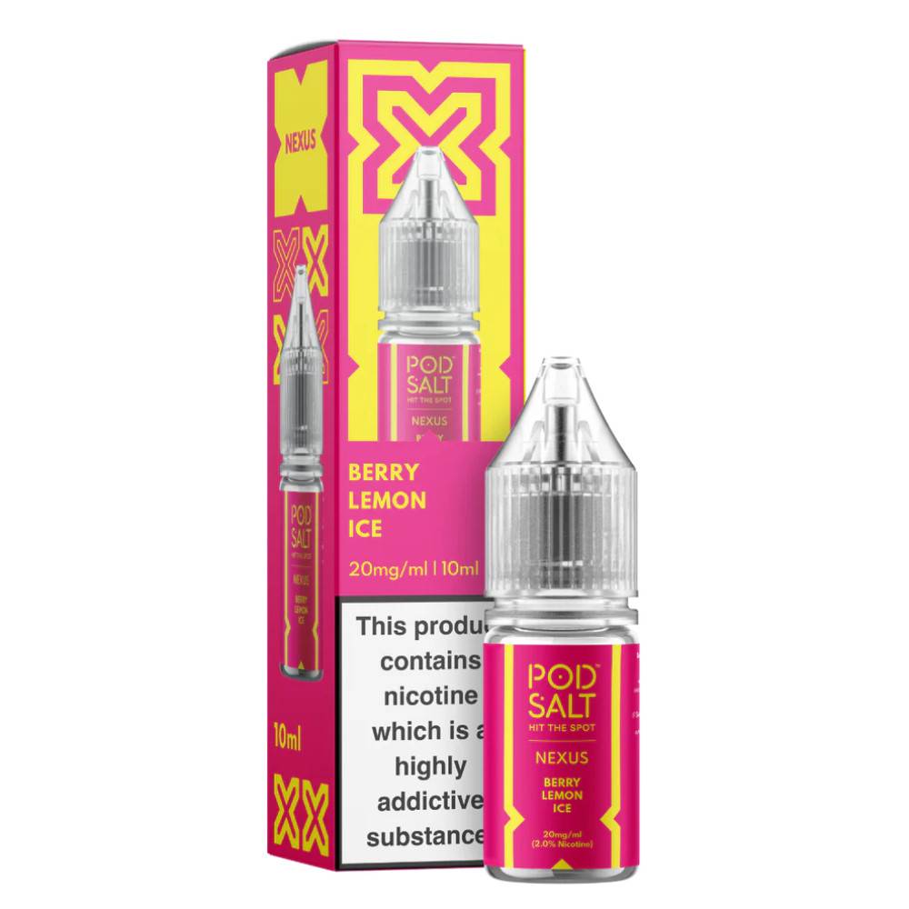 Pod Salt Nexus e liquids 10ml Box of 10 Berry Lemon Ice 20mg