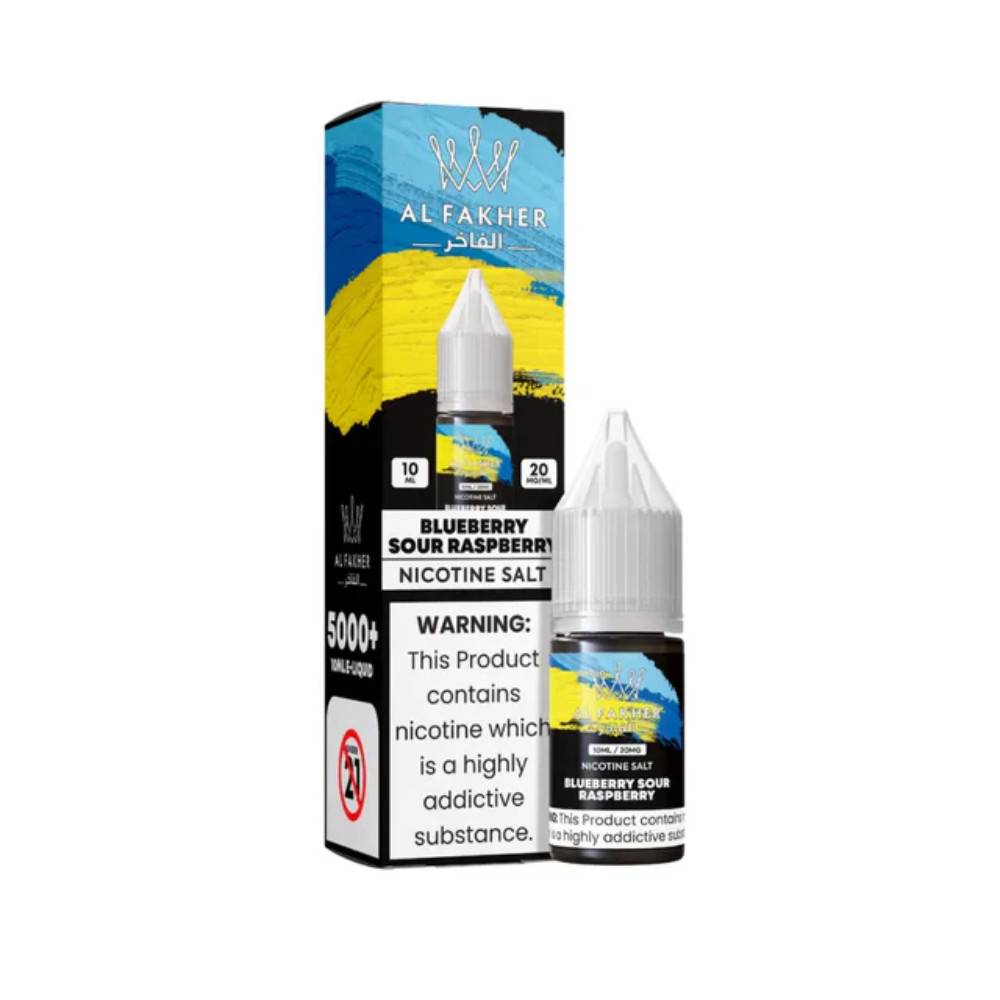 Al Fakher Nic Salts e liquids 10ml Box of 10 Blue Sour Raspberry 10mg