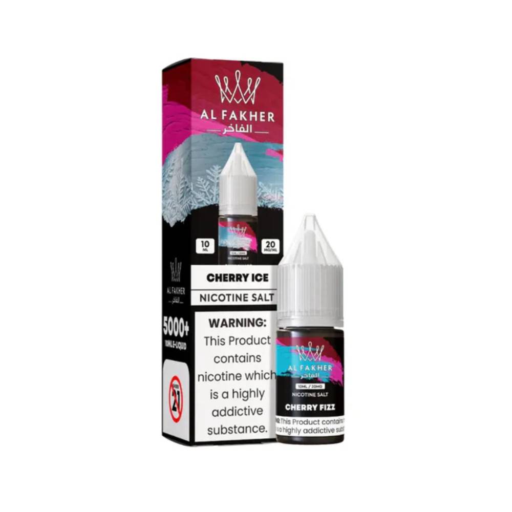 Al Fakher Nic Salts e liquids 10ml Box of 10 Cherry Ice 10mg
