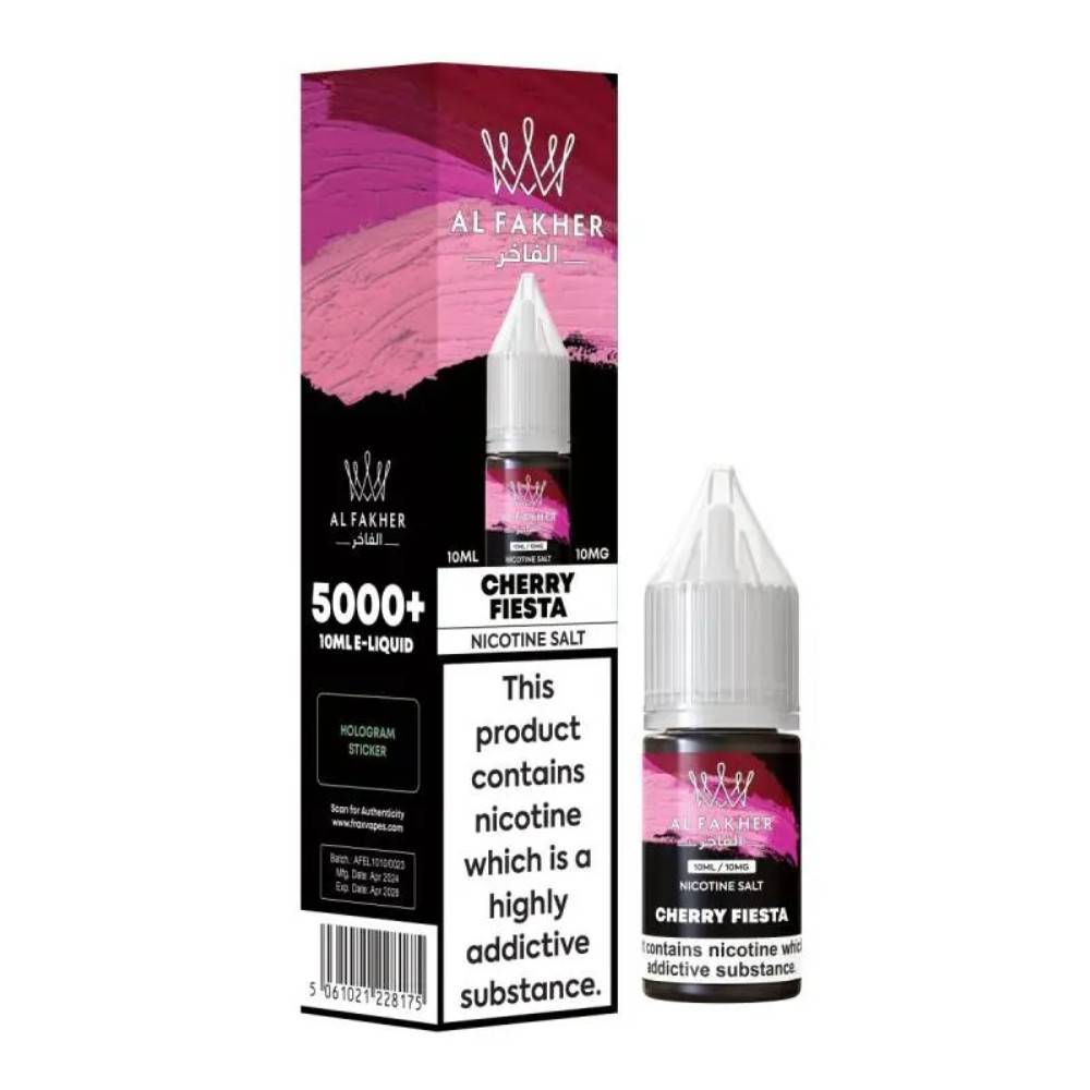 Al Fakher Nic Salts e liquids 10ml Box of 10 Cherry Fiesta 20mg