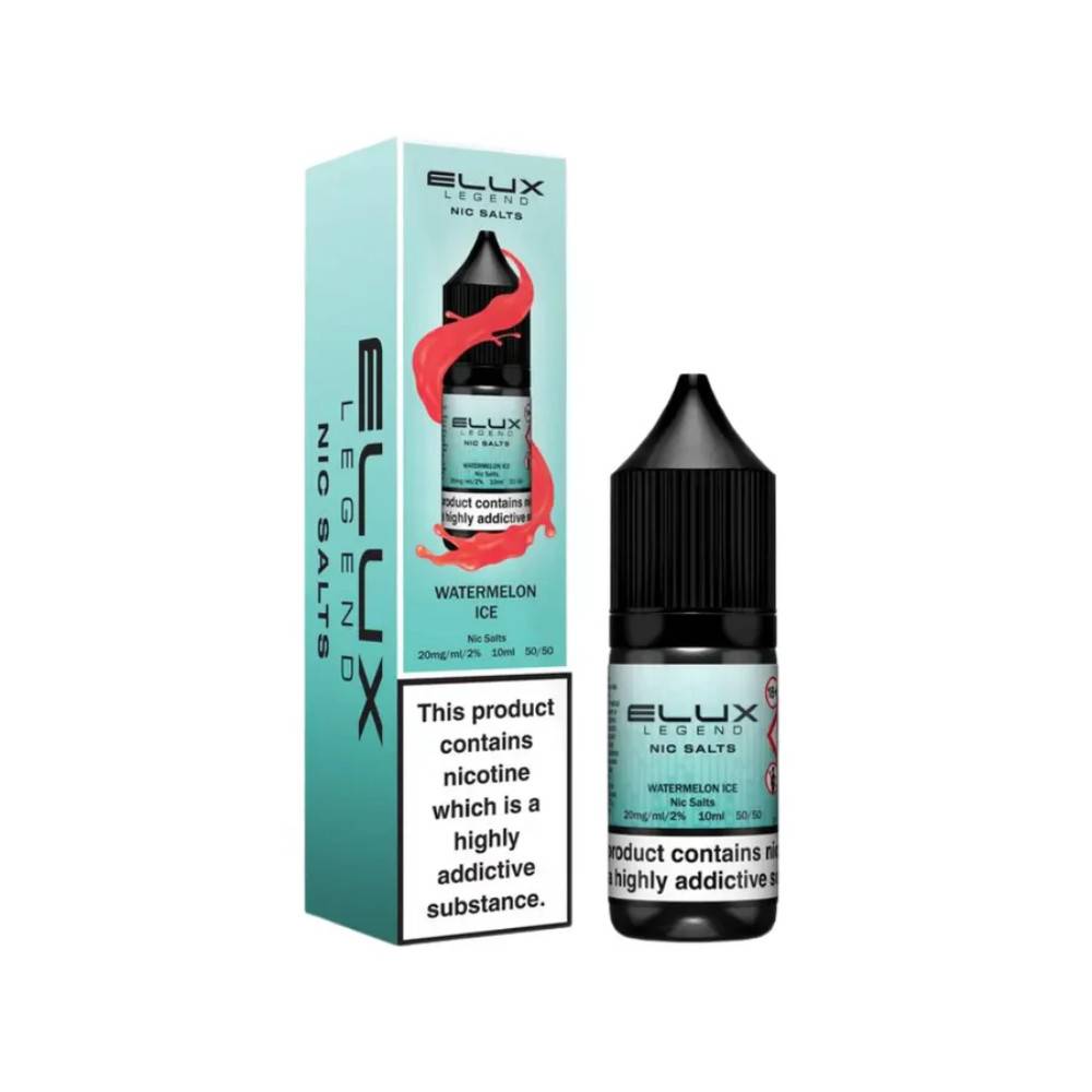Elux Legend Nic Salts E-Liquids 10ml Box of 10 Watermelon Ice 10mg