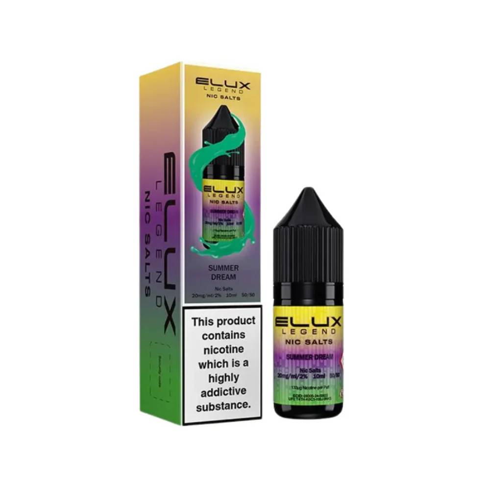 Elux Legend Nic Salts E-Liquids 10ml Box of 10 Summer Dream 20mg