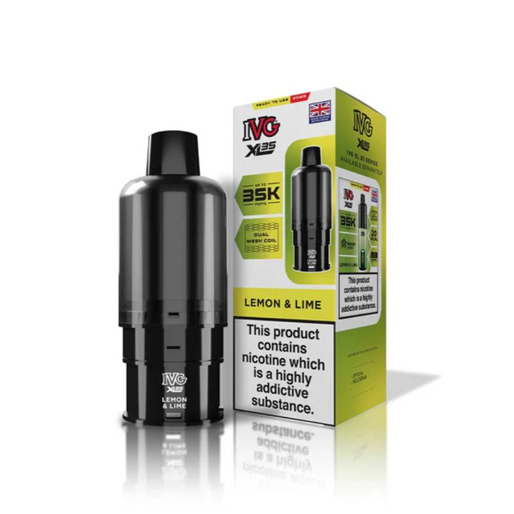 IVG XL 35k Prefilled Pods Pack of 5 Lemon & Lime