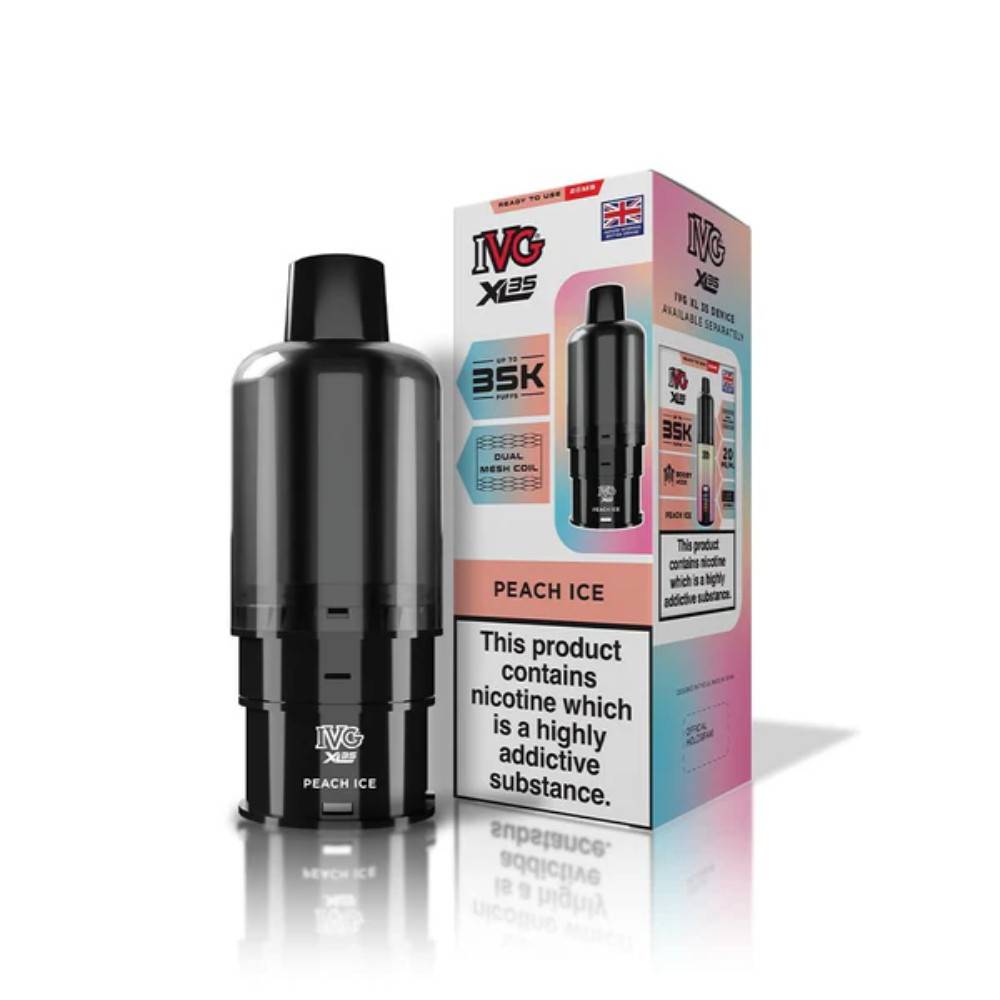 IVG XL 35k Prefilled Pods Pack of 5 Peach Ice