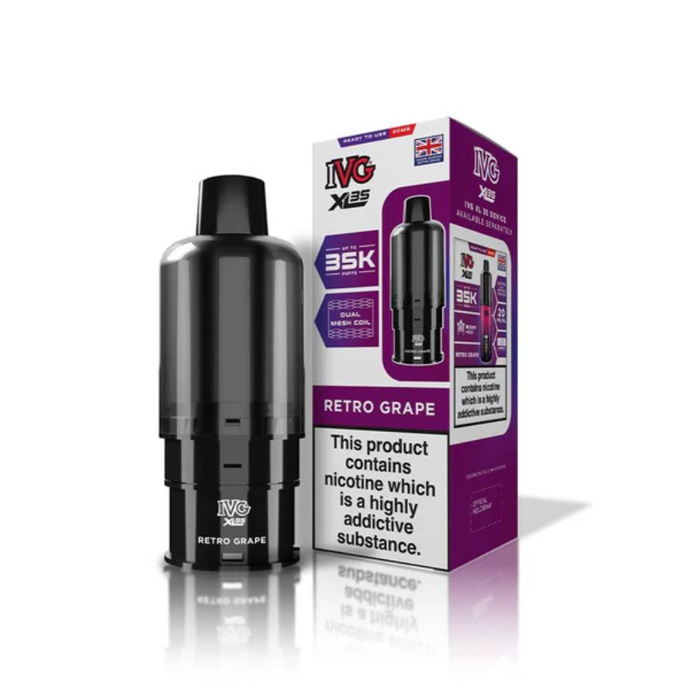 IVG XL 35k Prefilled Pods Pack of 5 Retro Grape