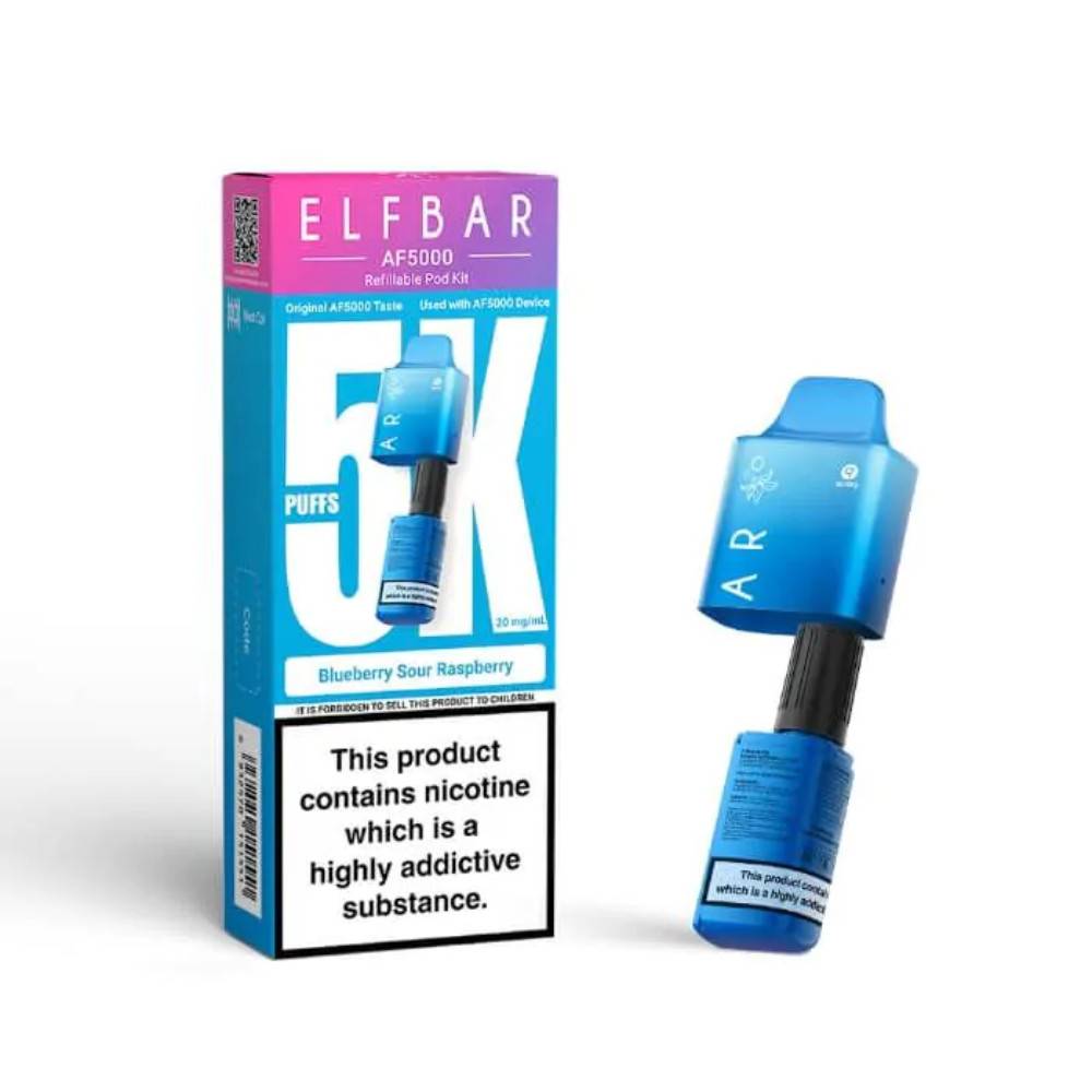 Elf bar AF5000 Pods Pack of 5 Blueberry Sour Raspberry