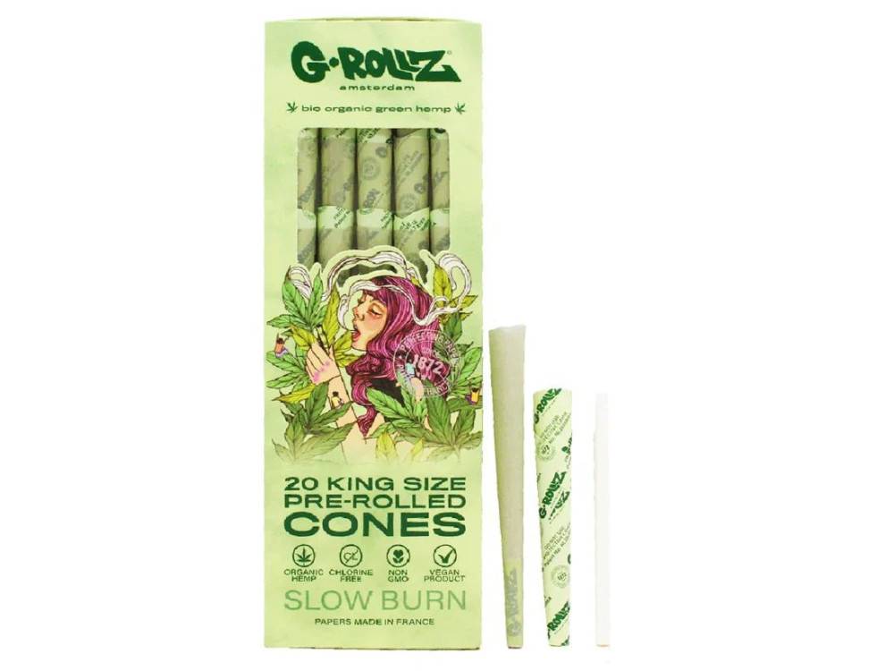 G-Rollz Bio Organic Kingsize Prerolled Cones - (Pack of 20)