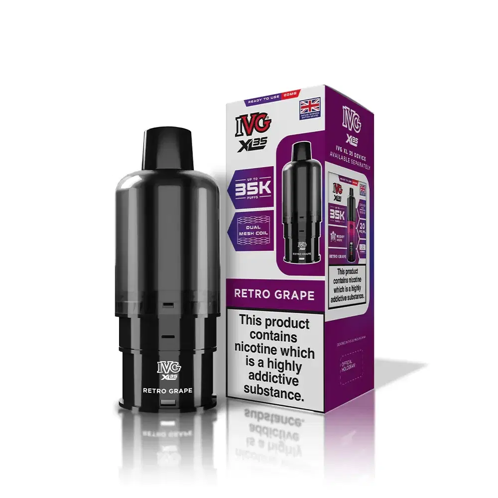 IVG xl 35k Prefilled Pods Pack of 5 Retro Grape