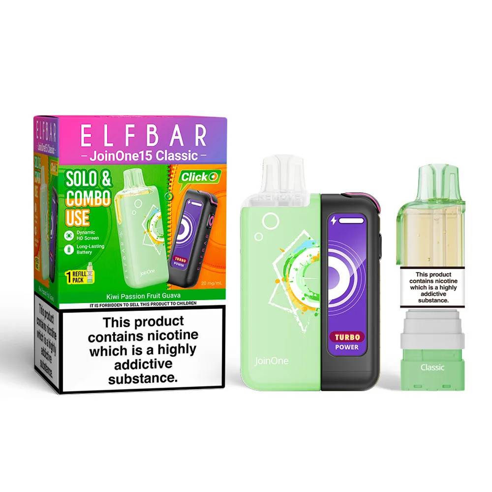 Elf Bar JoinOne30 Classic Vape Kit Box of 5 Kiwi Passionfruit Guava